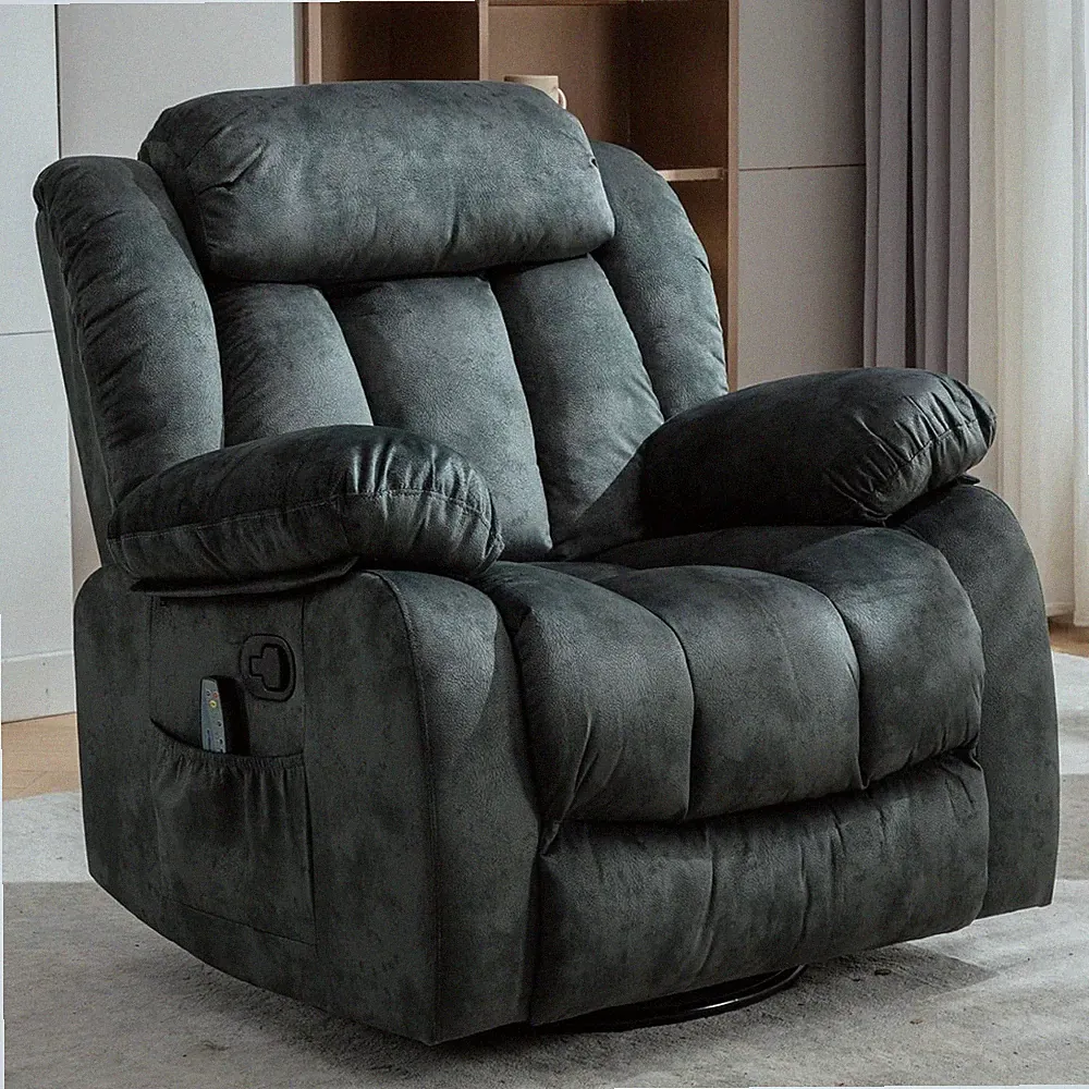 CANMOV Massage Recliner Chair w/Heat - Swivel Rocker - Overstuffed Comfort