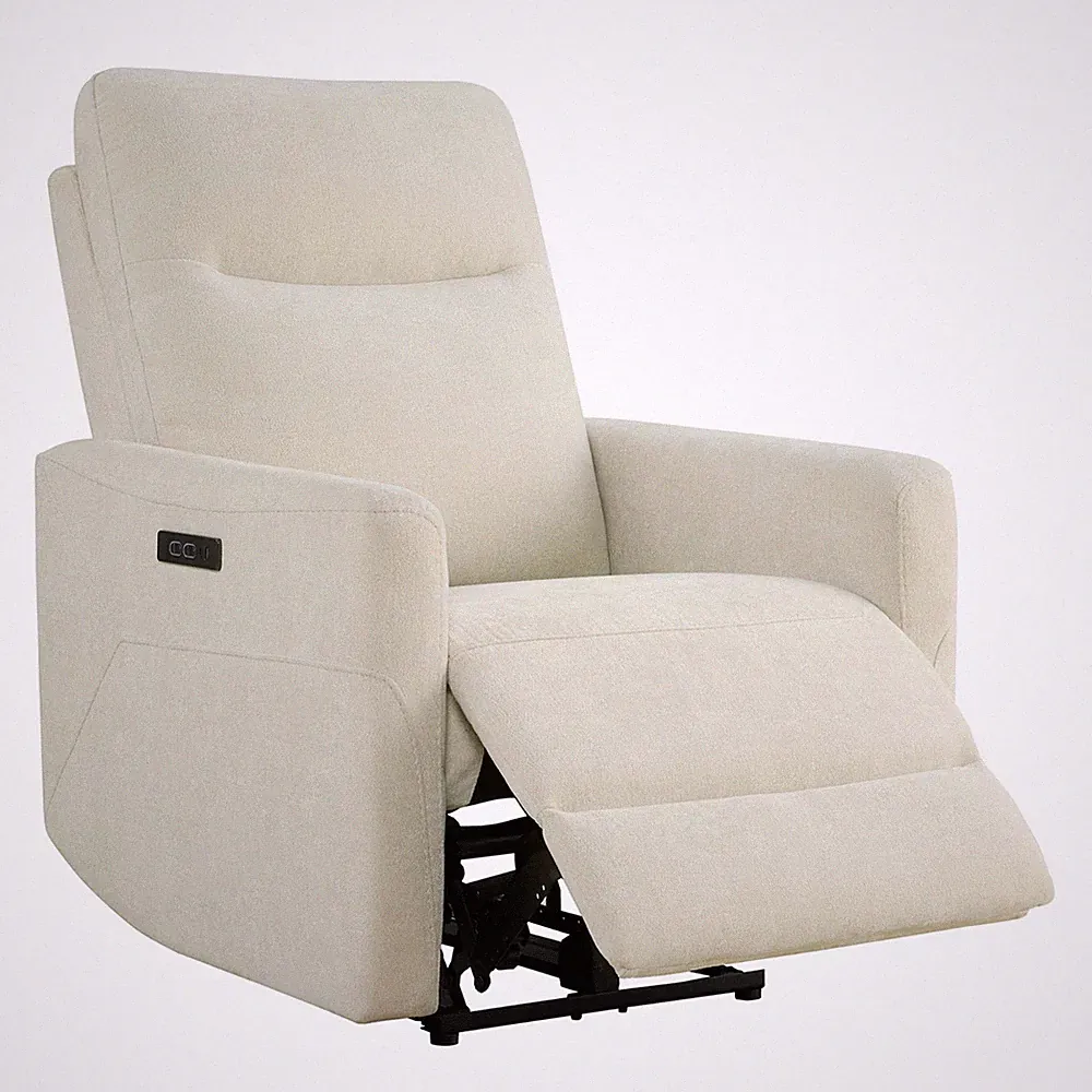 CHITA Genuine Leather Power Recliner Chair,Comfortable Wall Hugger Recliner