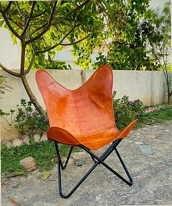 Comfortable Genuine New Butterfly Chair With Folding Iron Stand For HOme