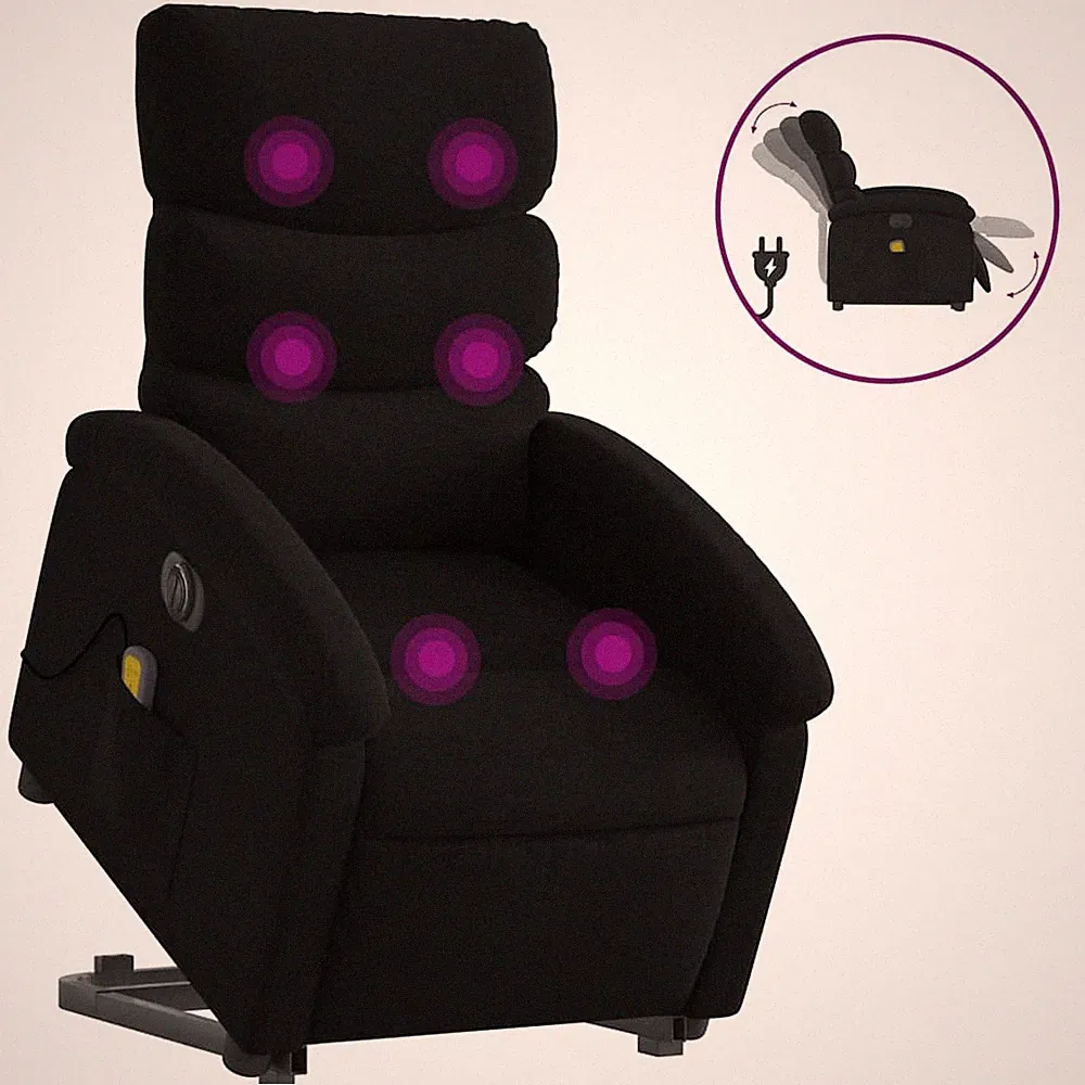Electric Stand-Up Massage Recliner Chair in Cool Colors vidaXL