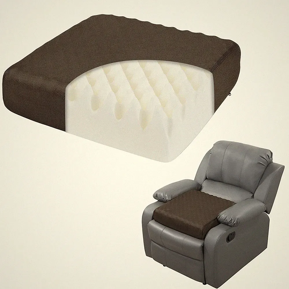HOMBYS 5" Thick Egg Shaped Foam Recliner Chair 20"x20"x5", Coffee Color