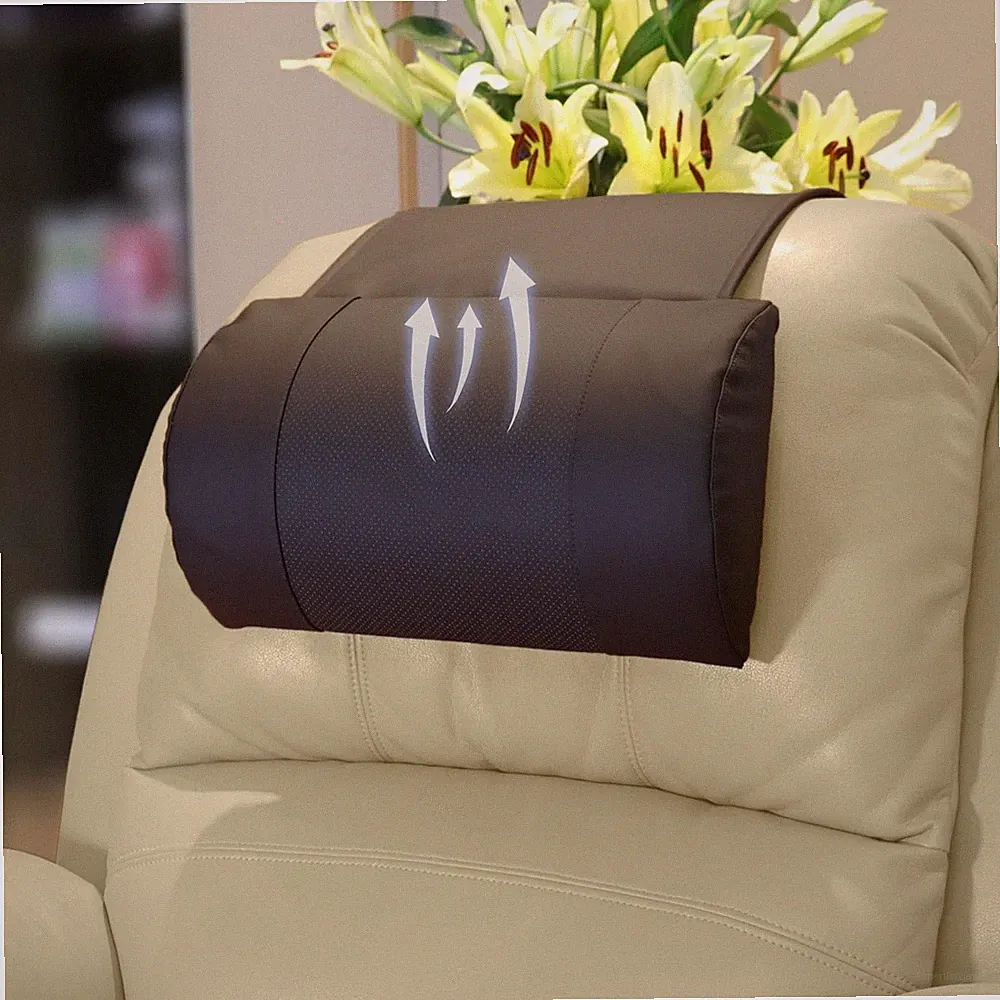 Leather Recliner Head Pillow Headrest Cushion for Pain Relief Cervical Support