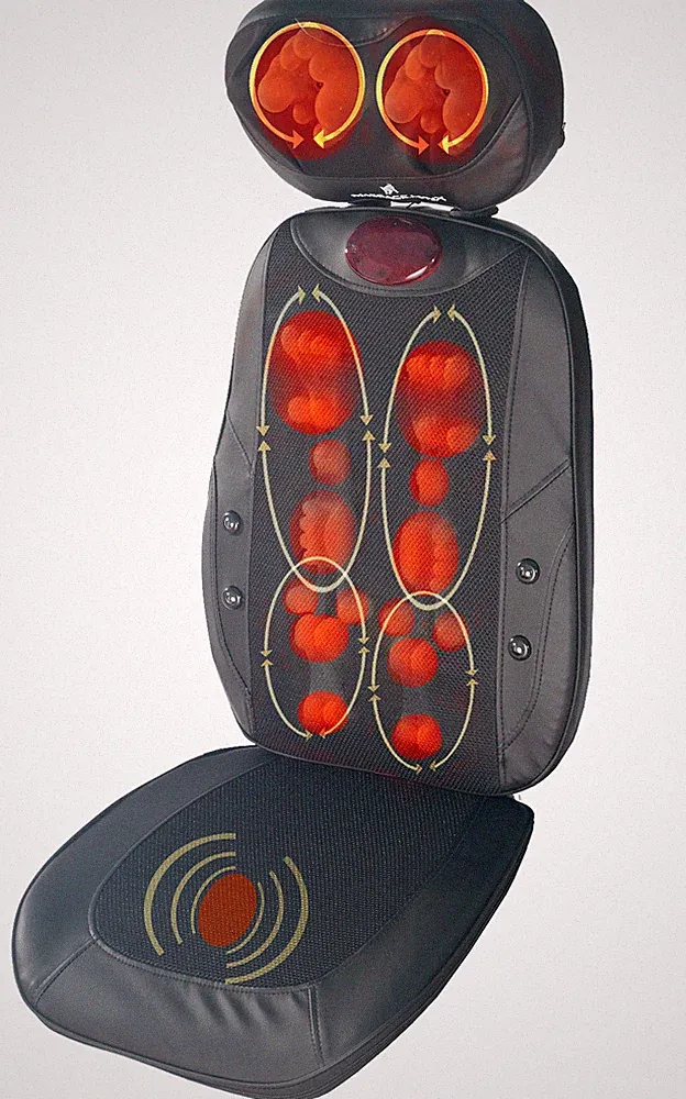 Massage recliners with adjustable lumbar
