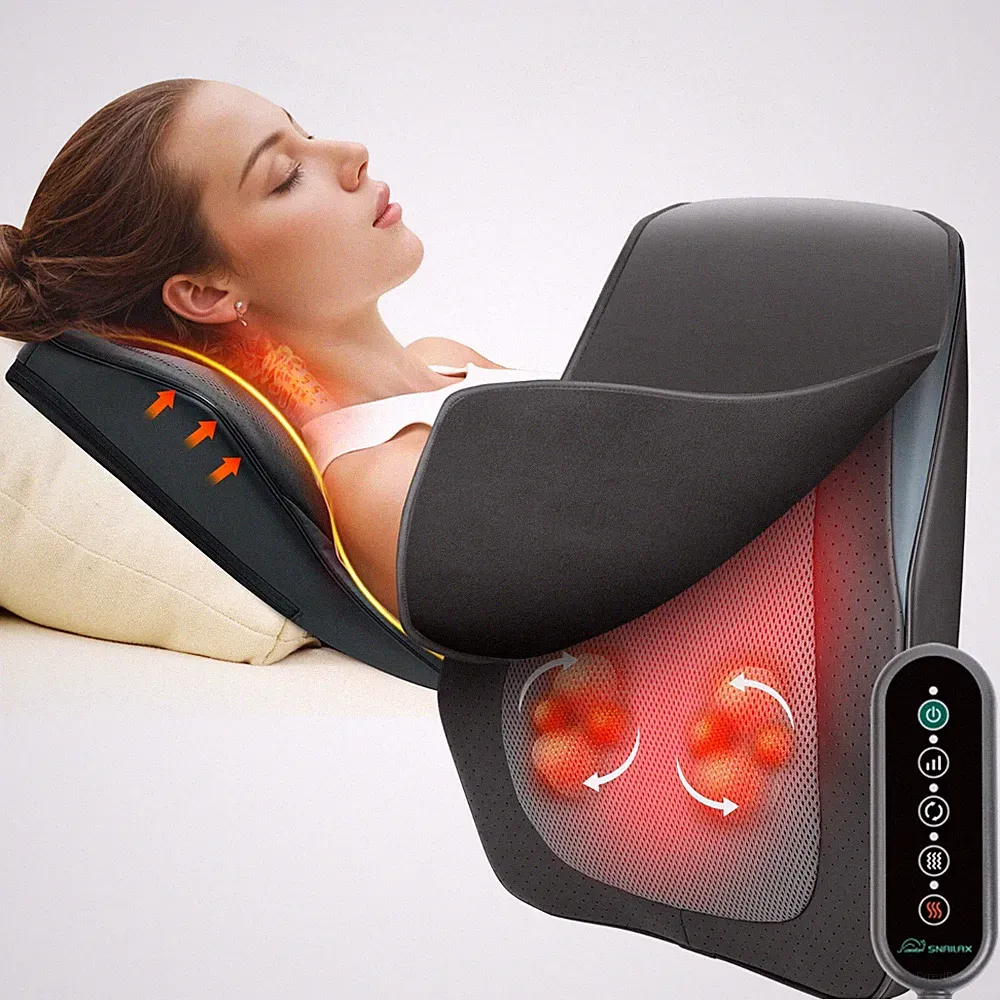 Neck Shoulder Massager with Heat for Neck Pain,Shiatsu Lower Back Massager, Gift