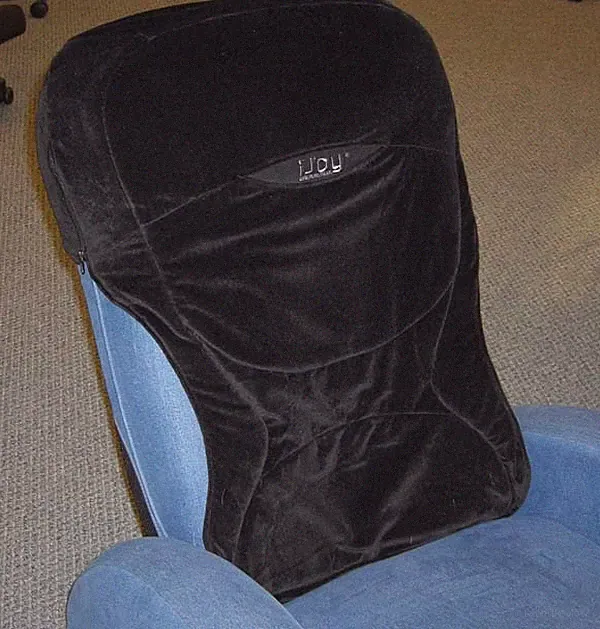 NEW iJoy 100 Massage Chair Recliner Black Back Cover + BONUS PILLOW