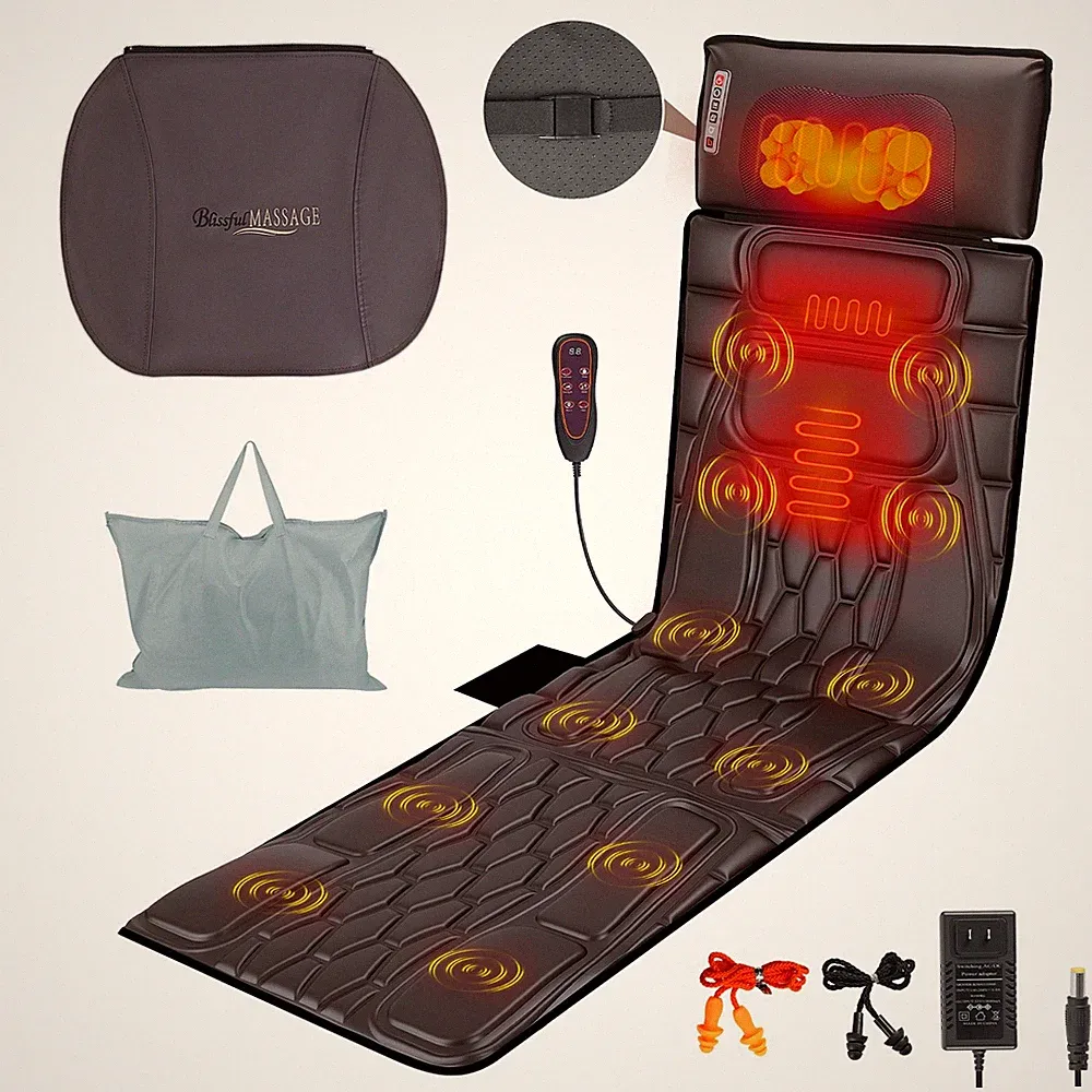 PU Leather Full Body Massage Mat Complete with Shiatsu for Reclining Chair