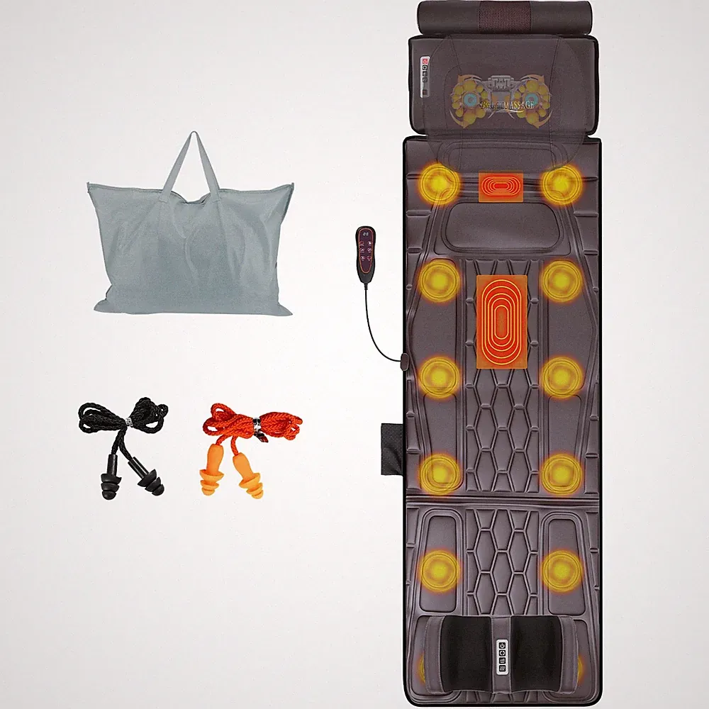 PU Leather Massage Chair Pad W/ Lumbar Pillow Anti-Slip Bottom And Carry Bag
