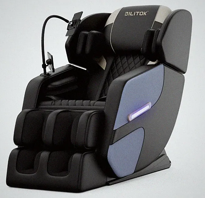 Zero Gravity Massage Chair with 6 Fixed Rollers & 5 Auto Modes, Heated Lumbar